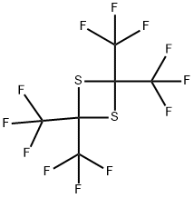 2,2,4,4-tetrakis(trifluoromethyl)-1,3-dithietane Struktur