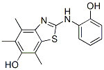 6-Benzothiazolol,  2-[(2-hydroxyphenyl)amino]-4,5,7-trimethyl- Structure