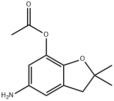 7-Benzofuranol,5-amino-2,3-dihydro-2,2-dimethyl-,acetate(ester)(9CI) Struktur