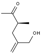 5-Hexen-2-one, 5-(hydroxymethyl)-3-methyl-, (3S)- (9CI) Struktur