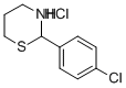 2-(p-Chlorophenyl)tetrahydro-2H-1,3-thiazine hydrochloride Struktur