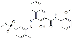 4-[[5-[(dimethylamino)sulphonyl]-2-methylphenyl]azo]-3-hydroxy-N-(2-methoxyphenyl)naphthalene-2-carboxamide,79135-85-6,结构式