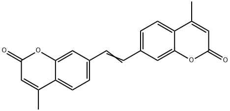 7,7'-(1,2-エテンジイル)ビス(4-メチル-2H-1-ベンゾピラン-2-オン) 化学構造式