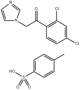 1-[2-(2,4-dichlorophenyl)-2-oxoethyl]-1H-imidazole mono(toluene-4-sulphonate)  Struktur