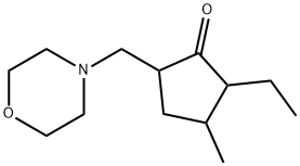 Cyclopentanone, 2-ethyl-3-methyl-5-(4-morpholinylmethyl)- (9CI) Structure