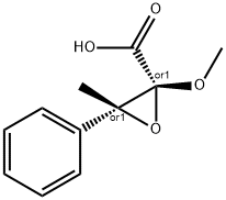 Oxiranecarboxylic acid, 2-methoxy-3-methyl-3-phenyl-, trans- (9CI) Struktur