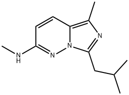 Imidazo[1,5-b]pyridazin-2-amine, N,5-dimethyl-7-(2-methylpropyl)- (9CI) Structure