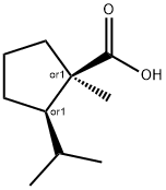 Cyclopentanecarboxylic acid, 1-methyl-2-(1-methylethyl)-, cis- (9CI) 化学構造式