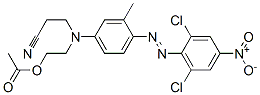 3-[[2-(乙酰氧)乙基][4-[(2,6-二氯-4-硝基苯基)偶氮]-3-甲基苯基]氨基]丙腈, 79154-84-0, 结构式