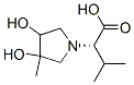 1-Pyrrolidineacetic acid, 3,4-dihydroxy-3-methyl-alpha-(1-methylethyl)-, (alphaS)- (9CI) Structure