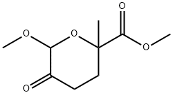 2H-Pyran-2-carboxylicacid,tetrahydro-6-methoxy-2-methyl-5-oxo-,methylester(9CI) Structure