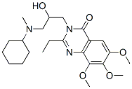 4(3H)-Quinazolinone,  3-[3-(cyclohexylmethylamino)-2-hydroxypropyl]-2-ethyl-6,7,8-trimethoxy- 化学構造式