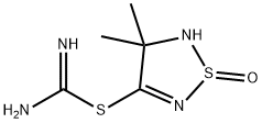 Carbamimidothioic acid, 4,5-dihydro-4,4-dimethyl-1-oxido-1,2,5-thiadiazol-3-yl ester (9CI) Struktur