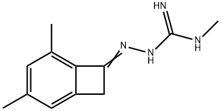 Hydrazinecarboximidamide, 2-(3,5-dimethylbicyclo[4.2.0]octa-1,3,5-trien-7-ylidene)-N-methyl- (9CI) Structure