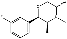 Morpholine, 2-(3-fluorophenyl)-3,4,5-trimethyl-, [2R-(2alpha,3ba,5ba)]- (9CI) Structure