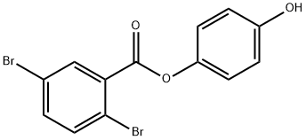 Benzoic acid, 2,5-dibromo-, 4-hydroxyphenyl ester Structure