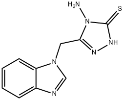 4-AMINO-5-(1H-BENZIMIDAZOL-1-YLMETHYL)-4H-1,2,4-TRIAZOLE-3-THIOL Structure