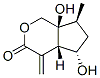 Cyclopenta[c]pyran-3(1H)-one, hexahydro-5,7a-dihydroxy-7-methyl-4-methylene-, (4aS,5S,7S,7aS)- (9CI) Structure