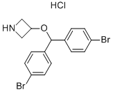 3-[BIS(4-BROMOPHENYL)METHOXY]-AZETIDINE HYDROCHLORIDE Structure