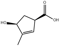 2-Cyclopentene-1-carboxylic acid, 4-hydroxy-3-methyl-, cis- (9CI),79195-19-0,结构式