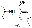 Propanamide, N-[[3-hydroxy-5-(hydroxymethyl)-2-methyl-4-pyridinyl]methyl]- (9CI) Struktur