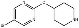 5-BROMO-2-(PIPERIDIN-4-YLOXY)PYRIMIDINE Struktur