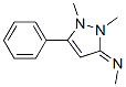 Methanamine, N-(1,2-dihydro-1,2-dimethyl-5-phenyl-3H-pyrazol-3-ylidene)- (9CI) Structure