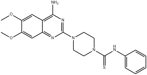 1-Piperazinecarbothioamide, 4-(4-amino-6,7-dimethoxy-2-quinazolinyl)-N -phenyl- 结构式