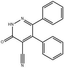 2,3-DIHYDRO-3-OXO-5,6-DIPHENYL-4-PYRIDAZINECARBONITRILE Struktur