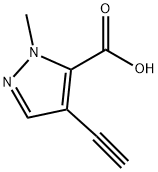 4-乙炔基-1-甲基-1H-吡唑-5-羧酸 结构式