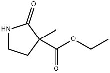 3-Methyl-2-oxo-3-Pyrrolidinecarboxylic acid ethyl ester 化学構造式