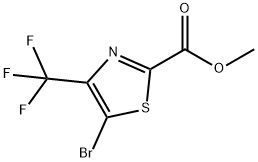 5-溴-4-三氟甲基-噻唑-2-羧酸甲酯 结构式