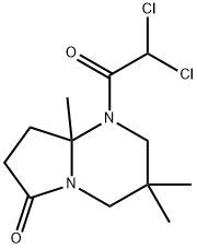 1-(dichloroacetyl)hexahydro-3,3,8a-trimethylpyrrolo[1,2-a]pyrimidin-6(2H)-one 结构式