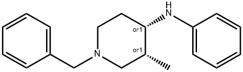 (3R,4S)-rel-3-Methyl-N-phenyl-1-benzyl-4-piperidinamine 结构式