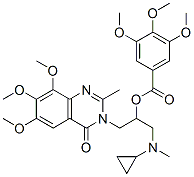 Benzoic  acid,  3,4,5-trimethoxy-,  1-[(cyclopropylmethylamino)methyl]-2-(6,7,8-trimethoxy-2-methyl-4-oxo-3(4H)-quinazolinyl)ethyl  ester  (9CI),792844-85-0,结构式