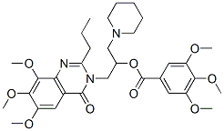 Benzoic  acid,  3,4,5-trimethoxy-,  1-(1-piperidinylmethyl)-2-(6,7,8-trimethoxy-4-oxo-2-propyl-3(4H)-quinazolinyl)ethyl  ester Structure