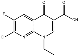 7-CHLORO-1-ETHYL-6-FLUORO-4-OXO-1,4-DIHYDRO-[1,8]NAPHTHYRIDINE-3-CARBOXYLIC ACID Struktur