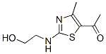 Ethanone, 1-[2-[(2-hydroxyethyl)amino]-4-methyl-5-thiazolyl]- (9CI) 化学構造式
