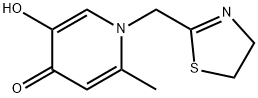 4(1H)-Pyridinone, 1-[(4,5-dihydro-2-thiazolyl)methyl]-5-hydroxy-2-methyl- (9CI) 化学構造式