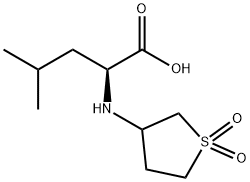 2-(1,1-DIOXO-TETRAHYDRO-1LAMBDA6-THIOPHEN-3-YLAMINO)-4-METHYL-PENTANOIC ACID,792893-05-1,结构式