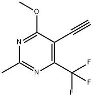 Pyrimidine, 5-ethynyl-4-methoxy-2-methyl-6-(trifluoromethyl)- (9CI),792934-98-6,结构式