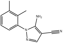 1H-Pyrazole-4-carbonitrile,5-amino-1-(2,3-dimethylphenyl)-(9CI) 化学構造式