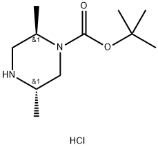 反式-N-叔丁氧羰基-2,5-二甲基哌嗪盐酸盐, 792969-69-8, 结构式