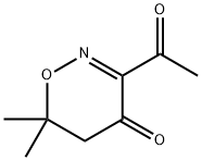 4H-1,2-Oxazin-4-one, 3-acetyl-5,6-dihydro-6,6-dimethyl- (9CI),79310-96-6,结构式