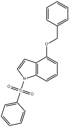 4-(苄氧基)-1-(苯磺酰基)-1H-吲哚 结构式