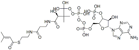 [(2S,3S,4R,5R)-5-(6-aminopurin-9-yl)-4-hydroxy-2-[[hydroxy-[hydroxy-[3-hydroxy-2,2-dimethyl-3-[2-[2-(3-methylbut-2-enoylsulfanyl)ethylcarbamoyl]ethylcarbamoyl]propoxy]phosphoryl]oxy-phosphoryl]oxymethyl]oxolan-3-yl]oxyphosphonic acid,793193-48-3,结构式