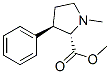 Proline, 1-methyl-3-phenyl-, methyl ester, trans- (9CI) Structure