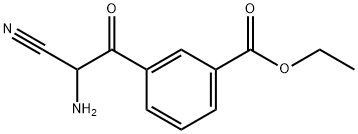 Benzoic  acid,  3-(aminocyanoacetyl)-,  ethyl  ester  (9CI) 结构式