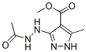 793653-12-0 1H-Pyrazole-4-carboxylicacid,3-(2-acetylhydrazino)-5-methyl-,methylester(9CI)