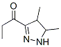 1-Propanone,  1-(4,5-dihydro-4,5-dimethyl-1H-pyrazol-3-yl)- 化学構造式